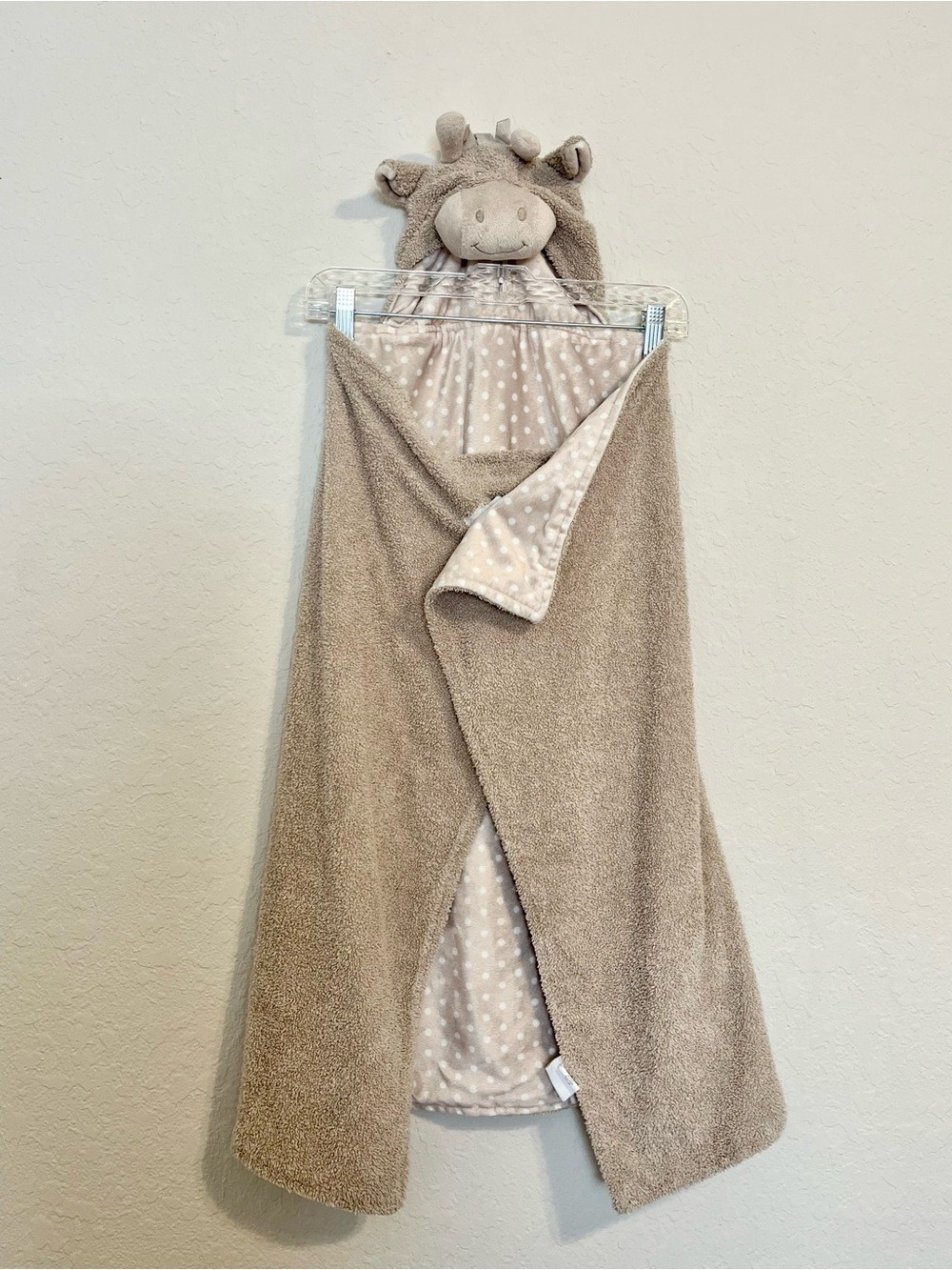 Stephan Baby Giraffe Security Blanket Lovey Polka Dot Plush Baby Comfort Blanket